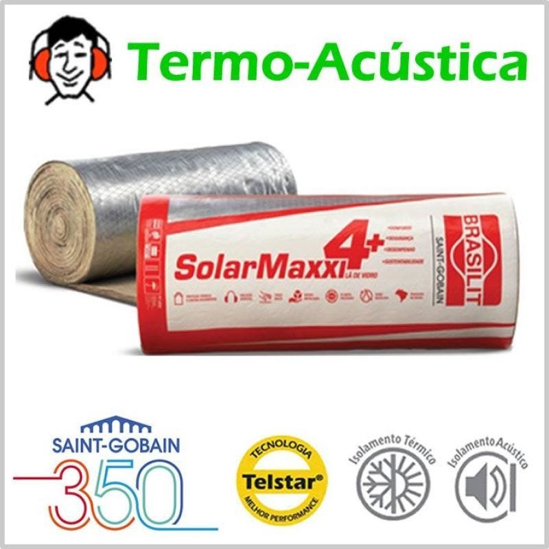 Manta Termica e Acústica Lã de Vidro 20 mm SolarMaxxi (30 m²) + Fita - 2