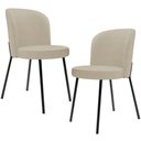 Ver imagem 1 de Kit 2 Cadeiras Sala de Jantar Estofada Gavi L02 Linho Bege Escuro - Lyam Decor