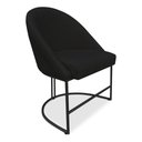 Ver imagem 3 de Kit 06 Cadeiras Poltrona de Jantar Bela Veludo Preto Base Metálica Industrial Preto - Pallazio