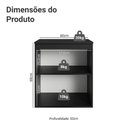 Ver imagem 2 de Balcão de Cozinha 60 Cm 1 Porta Suspenso Preto Nice Madesa Preto