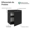 Ver imagem 3 de Balcão de Cozinha 60 Cm 1 Porta Suspenso Preto Nice Madesa Preto