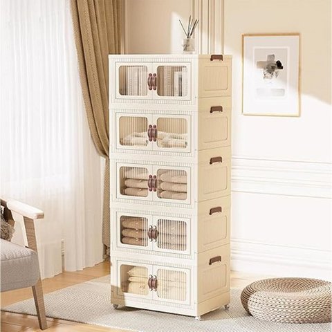 Armario Organizador 5 Andares Empilhavel Dobravel Porta Objetos Roupa Acessorios Organizaçao Decoraç