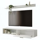 Ver imagem 5 de Rack TV 55 pol. Suspenso 136cm 1 Porta Lila Off White Z49 - Mpozenato