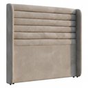 Ver imagem 6 de Cabeceira Estofada para Cama Box Casal Padrão Sasha 140cm Moderna Suede Bege - Abmaza