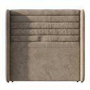 Ver imagem 1 de Cabeceira Estofada para Cama Box Casal Padrão Sasha 140cm Moderna Suede Bege - Abmaza
