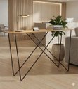 Ver imagem 5 de Aparador Industrial Tampo Madeira MDF Base Aço Carbono Preto Hall de Entrada, Corredor, Luxo Hórus