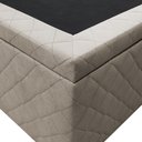Ver imagem 5 de Base Box Baú para Cama Casal 138x188cm Liz S05 Suede Bordado Bege - Mpozenato