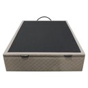 Ver imagem 7 de Base Box Baú para Cama Casal 138x188cm Liz S05 Suede Bordado Bege - Mpozenato
