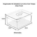 Ver imagem 7 de Kit 2 Organizadores Geladeira 2,2l Organizador Clear Fresh