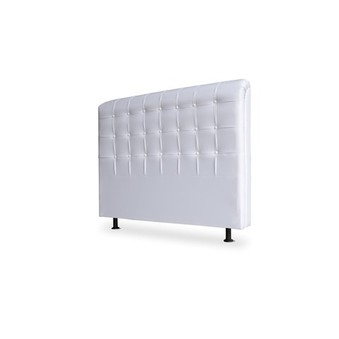Cabeceira De Cama Box Ana King 195cm X 118cm Couro Branco Mz Decor