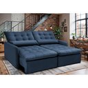 Ver imagem 1 de Sofá sem Caixa Retrátil 2,00m Softgel Celeste Velusoft Azul Cama Inbox