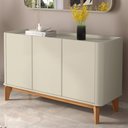Ver imagem 1 de Buffet Balcão 120cm Sala com 3 Portas Flip 1.2 Patrimar Off White