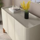 Ver imagem 2 de Buffet Balcão 120cm Sala com 3 Portas Flip 1.2 Patrimar Off White