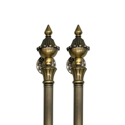 Puxador Duplo para Portas Estilo Colonial Jd 33cm Ouro Velho - 3