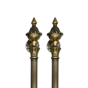 Ver imagem 3 de Puxador Duplo para Portas Estilo Colonial Jd 33cm Ouro Velho