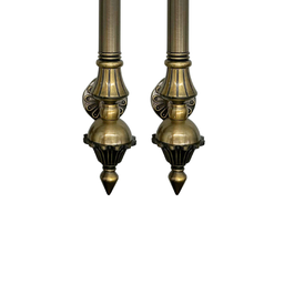 Puxador Duplo para Portas Estilo Colonial Jd 33cm Ouro Velho - 4