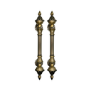 Ver imagem 1 de Puxador Duplo para Portas Estilo Colonial Jd 33cm Ouro Velho