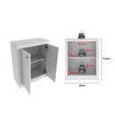 Ver imagem 3 de Balcão Armário de Escritório com 2 Portas 74x60 Cm Me4103 Branco