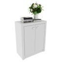 Ver imagem 2 de Balcão Armário de Escritório com 2 Portas 74x60 Cm Me4103 Branco