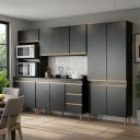 Ver imagem 1 de Cozinha Modulada Compacta com Aéreo 4 Peças 2,80m Essenza Móvel na Caixa