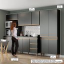 Ver imagem 2 de Cozinha Modulada Compacta com Aéreo 4 Peças 2,80m Essenza Móvel na Caixa