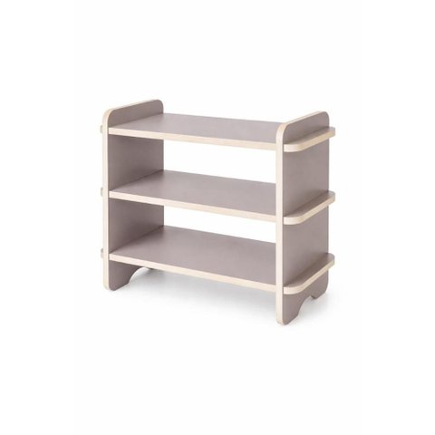 Sapateira Mdf 3 Prateleiras 52cm Organizador Multiuso Compacta Cor:bege