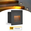Ver imagem 1 de 10 Balizador Preto de Parede Embutido Externo Lup51