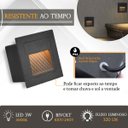 Ver imagem 5 de 10 Balizador Preto de Parede Embutido Externo Lup51