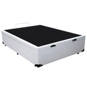 Ver imagem 1 de Cama Box Baú Casal Sintético Mega Cama Branco 138x188x45cm