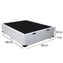 Ver imagem 2 de Cama Box Baú Casal Sintético Mega Cama Branco 138x188x45cm