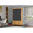 Ver imagem 1 de Guarda Roupa Solteiro 2 Portas Ambiente 20022 Freijó Carbono Flex – Araplac