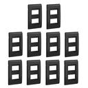 Ver imagem 1 de Kit C/10 Placas 4x2 2 Posições Weg Refinatto Style Preto Acetinado