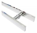 Ver imagem 4 de Puxador Aço Inox 304 45cm (30cm entre Furos) Barra Chata Porta Vidro Madeira Portão