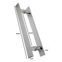 Ver imagem 6 de Puxador Aço Inox 304 45cm (30cm entre Furos) Barra Chata Porta Vidro Madeira Portão