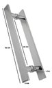 Ver imagem 6 de Puxador Aço Inox 304 45cm (30cm entre Furos) Barra Chata Porta Vidro Madeira Portão
