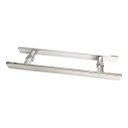 Ver imagem 2 de Puxador Aço Inox 304 45cm (30cm entre Furos) Barra Chata Porta Vidro Madeira Portão
