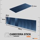 Ver imagem 3 de Kit 10 Placas Cabeceira Modular Estofada Autocolante King - Azul