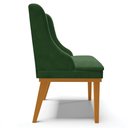 Ver mais imagens de Kit 2 Cadeiras Decorativas Sala de Jantar Base Fixa de Madeira Firenze Suede Verde/Castanho G19 - Gr