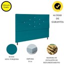 Ver imagem 4 de Cabeceira Estofada Cama 140 Cm Virgínia Suede Azul Tiffany