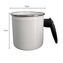 Ver imagem 3 de Caneca Leiteira Branca Esmaltada 1,25 Litros Cabo Baquelite