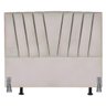 Cabeceira Cama Box Solteirão 100 Cm Noah em Corino e Frame:bege - 2