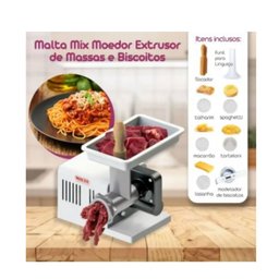 Moedor de carne e extrusor de massas Malta bocal n 8 bivolt - 4