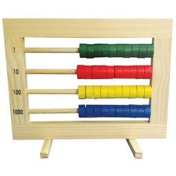 Brinquedos Educativos - Ábaco Fechado 40 Contas Coloridas - 1