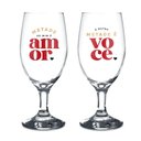 Ver imagem 1 de Taça de Vidro C- Frases - 385ml - Brasfoot - Metade de Mim e Voce