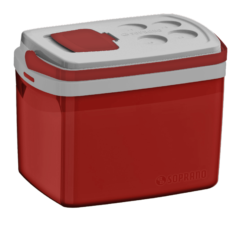 Kit 3 Caixa Térmica 32, 12, 5 L Vermelha Cooler - Soprano - 2