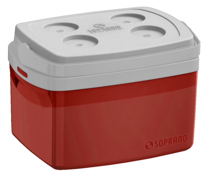 Kit 3 Caixa Térmica 32, 12, 5 L Vermelha Cooler - Soprano - 3