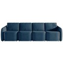 Ver imagem 7 de Sofá Cama Modulado Retrátil e Reclinável Decorativo Varsóvia 396cm Veludo Azul Marinho G33 - Gran Be