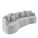 Ver imagem 1 de Sofá 4 Lugares Orgânico Living 250cm Mersa Veludo Cinza K01 - D’Rossi