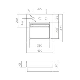 Cuba de Sobrepor Retangular Branca com Mesa e Válvula Oculta 41x42,5cm L1042 - Deca - 5