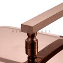 Ver imagem 3 de Ducha Chuveiro Retangular Inox 28x18cm São Luís Pingoo.casa - Dourado Rose